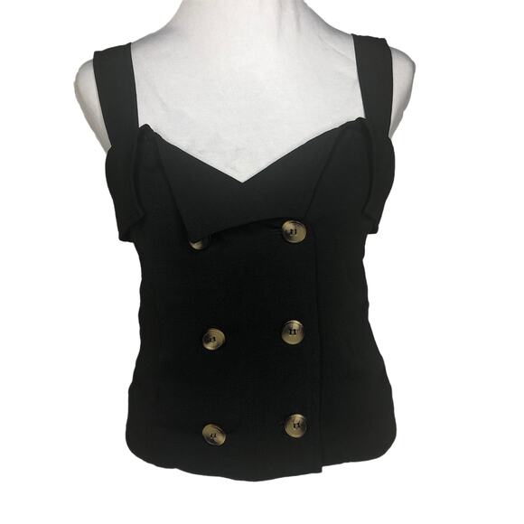 Fanco Black Crop Top Tank - Size Small - Picture 2 of 11